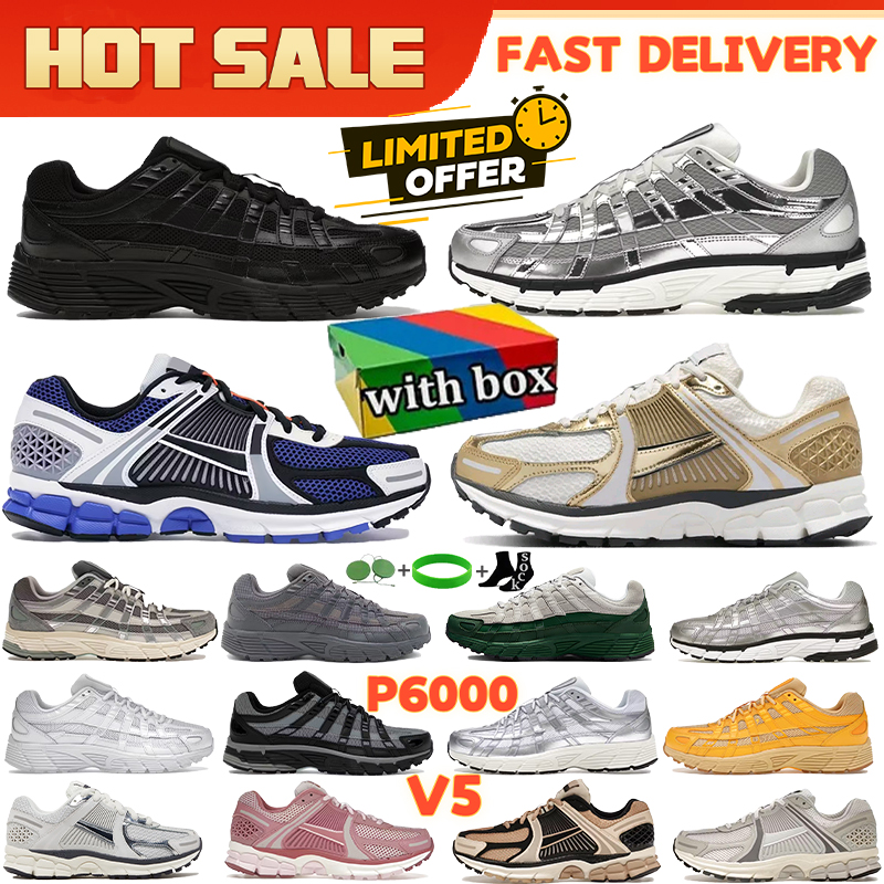 p6000 Designer Running shoes vomero 5 men trainer photon dust pink foam black metallic silver obsidian summit V5 womens outdoor P 6000 Recreation sneakers With Box