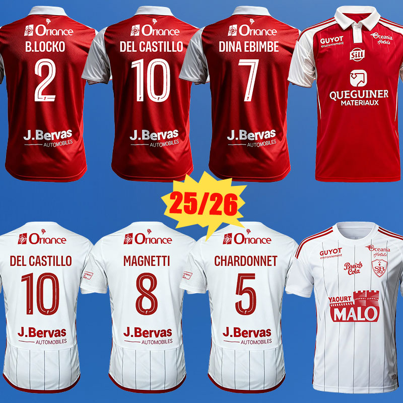 25 26 Stade Brestois 29 Soccer Jerseys Brest 75th anniversary 2026 SALAH FAIVRE DOUMBIA FERNANDES MAGNETTI CAMARA B LOCKO football shirts SB29 men uniforms