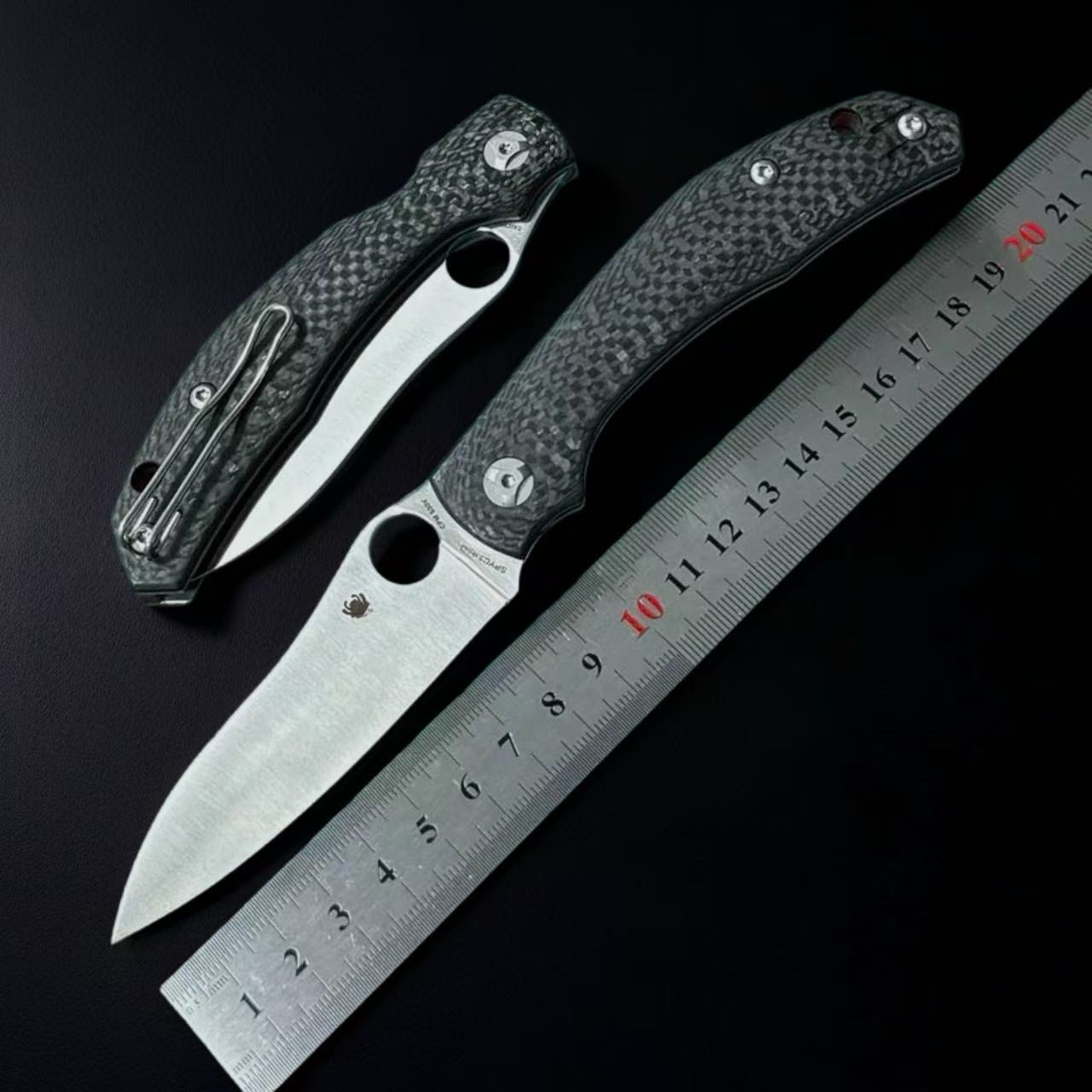 C241 Blade Carbon Fiber Handle EDC Pocket Folding Knife Utility Outdoor Camping Hunting Survival Fold Knife Pocket Knife