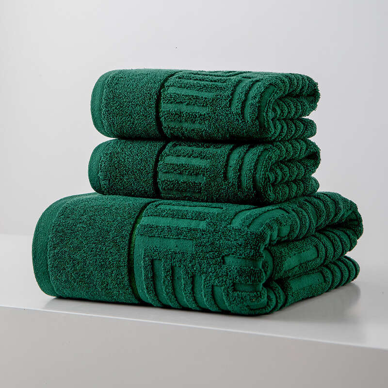 Class A Pure Cotton Bath Three-Piece Set, Thickened Absorbent Face Towel, Household Gift Box Independent Packaging
