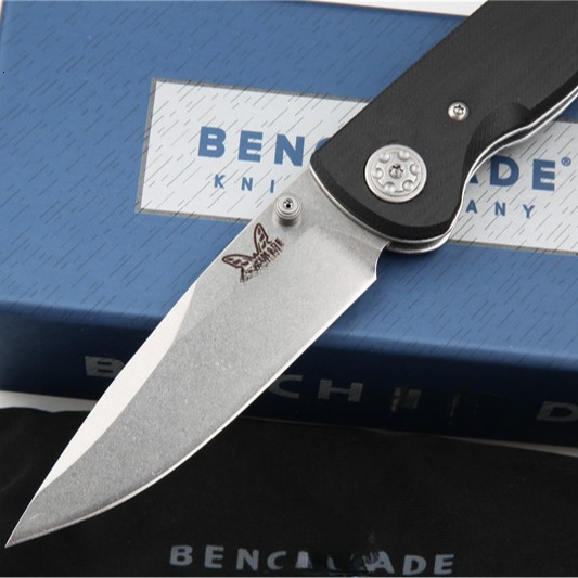 High quality BM698 Camping Tactical Folding Knife G10 Wilderness Survival High-Hardness Sharp Pocket Self-Defense Knife