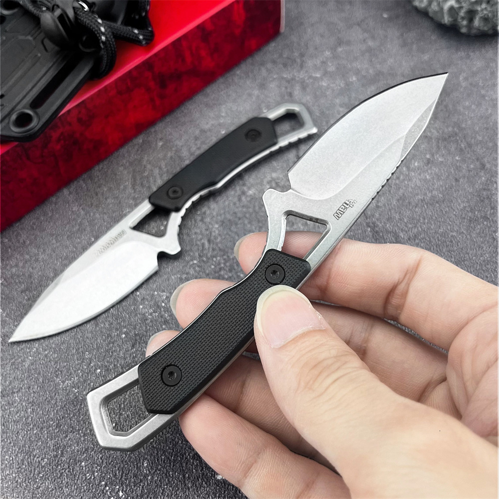 KS 2085 MINI Straight Knife 8Cr13Mov Blade Nylon Fiber Handle Daily Portable and Portable Emergency Utility Knife Men's Gifts