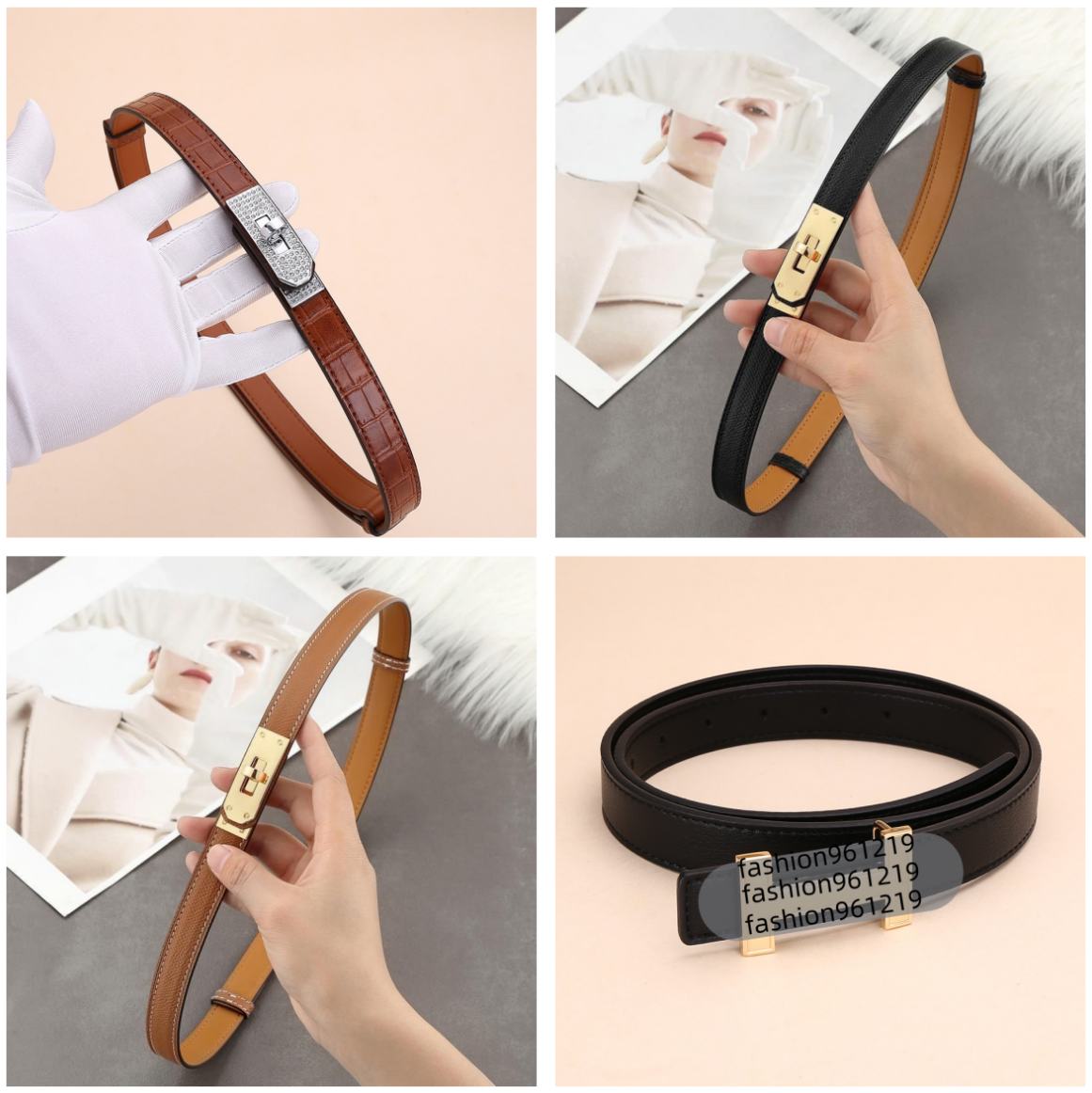 designer belt Genuine Leather Fashionable Womens Body Belt - Business Casual Style, Width 2.0cm-2.5cm, more colors, more choices of top-tier classic styles
