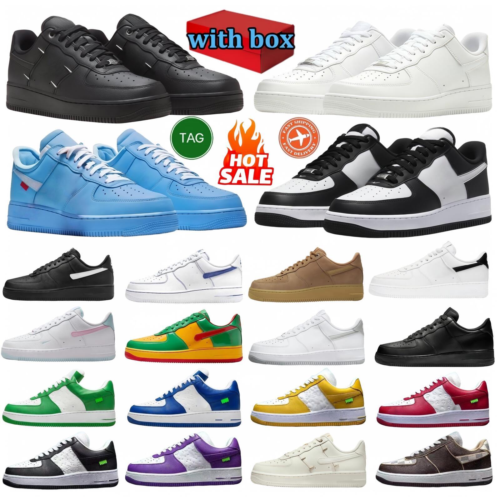 2026 Designer Shoe One af1s Casual Shoes Sneakers Men Women Classic 1 Triple White Black Mens Womens Traienrs Outdoor Sports Runners 1s Shoes