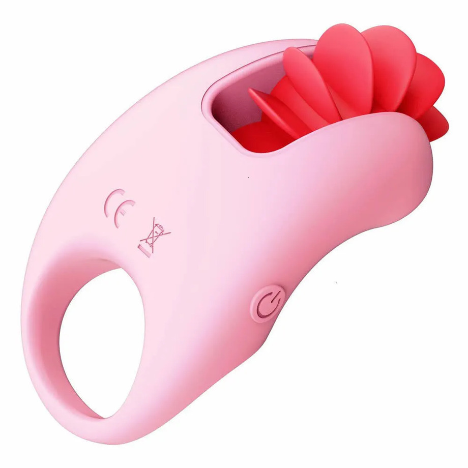 adult toys 2026 New 10 Speeds Vibrators Penis Cock Rings Sex Toys For Couple Male Delayed Ejaculation Rotation Clitoris Stimulator Tongue Licking 1012