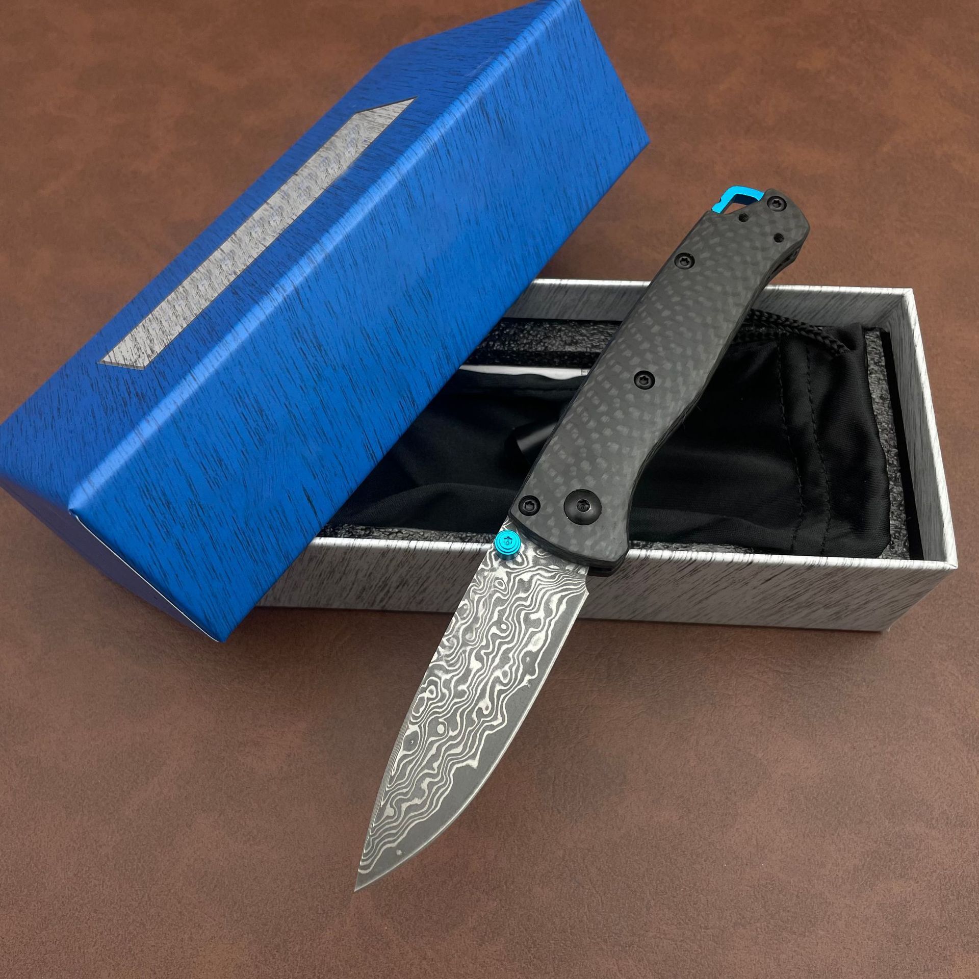 BM 533/535 Folding Knife S90V Blade Carbon Fiber Handles Sharp Field Hunting Knife Survival Tactical Tool with Pocket Clip Pocket Knife