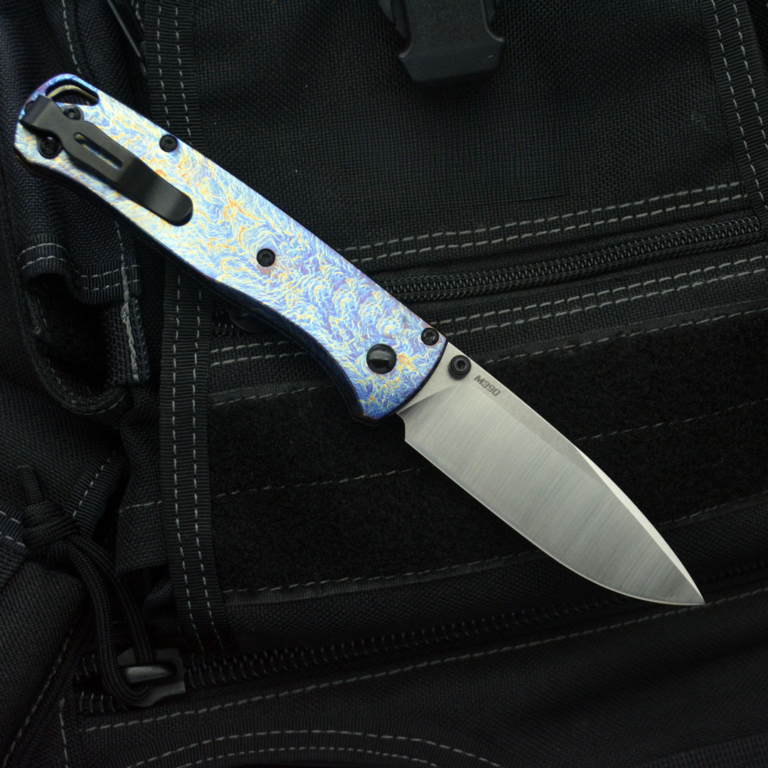 NEW Bench 535 made Bearing Titanium alloy Handle M390 Pocket Survival EDC Tool Camping Hunt Outdoor Folding Knife