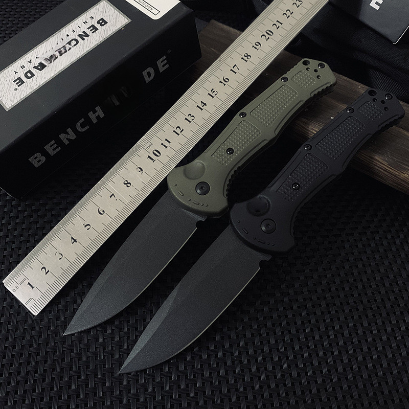 BM 9070 Pocket Folding Knife D2 Blade Nylon Fiber Handle Hunting Self-defense Camping Tactical Survival Knives Portable EDC Tool