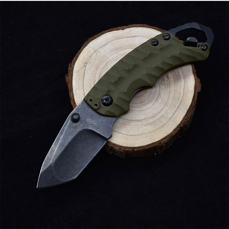 KS 8750 Folding Knife 8Cr13Mov Blade Nylon and Glass Fiber Handle Multifunctional Portable Fishing Knife for Camping