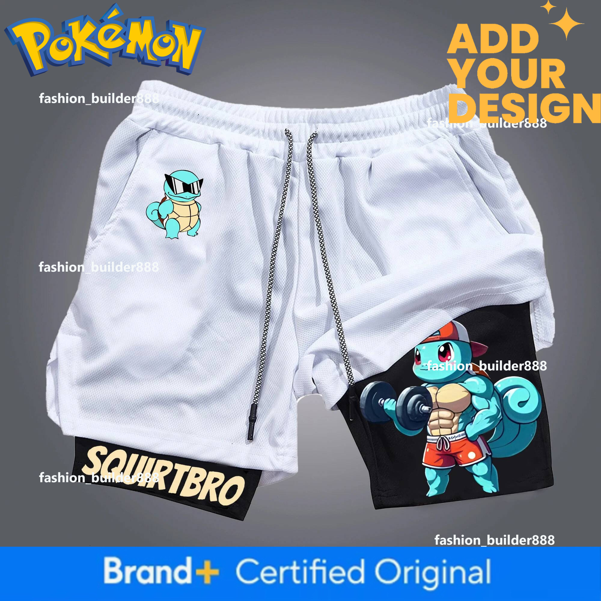 PokeMon Fitness Pikachu Shorts For Men And Women Couple