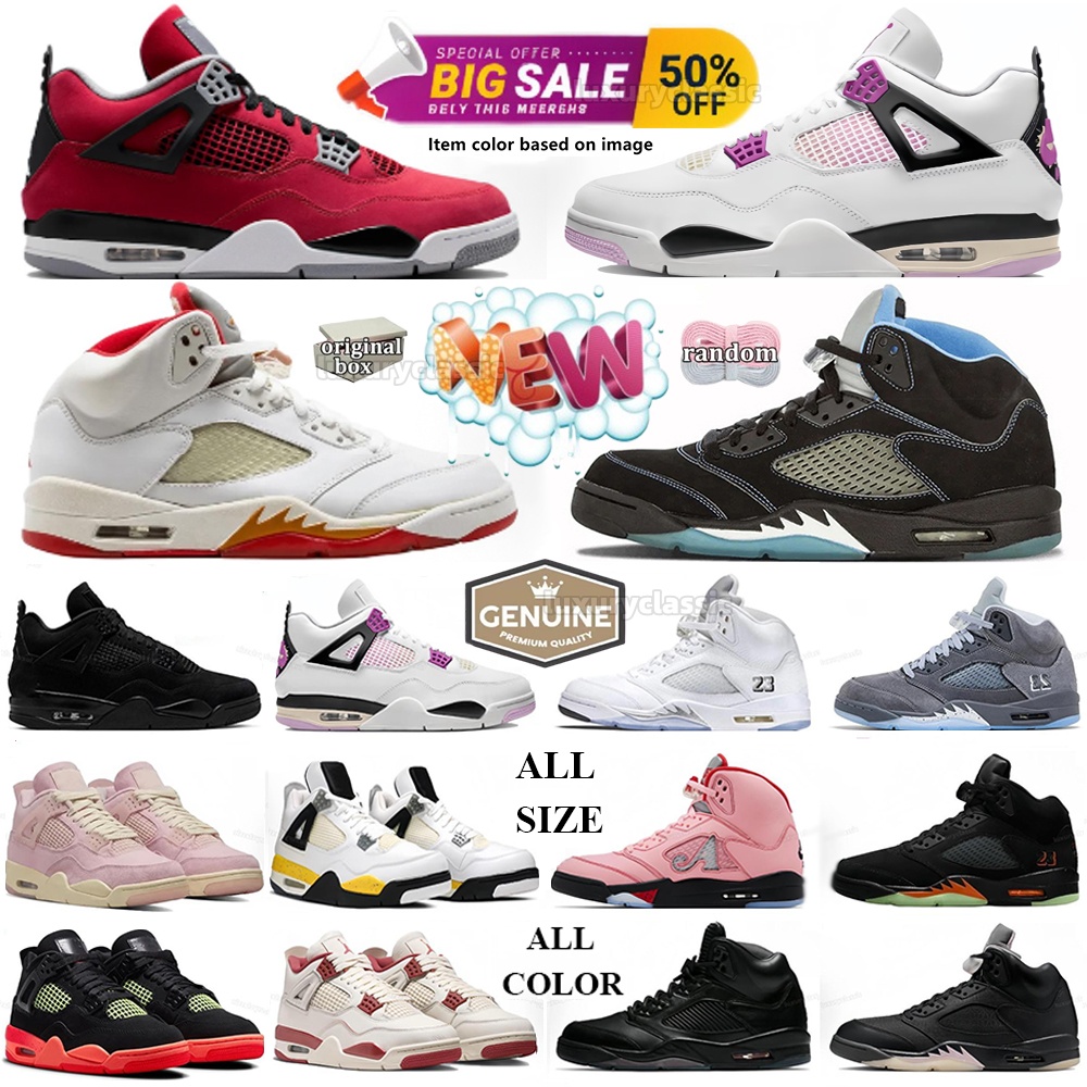 4 Men 4s Basketball Desinger Shoes Black Cat 2025 University Women White Pure Money Pink Thunder Oreo 5 OG Sneakers 5s Black Metallic Reimagined Miami Hurricanes