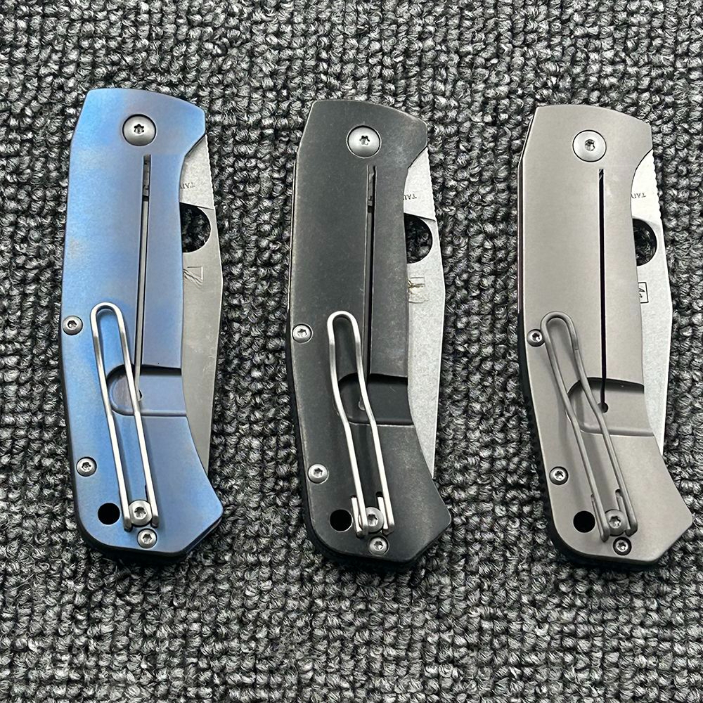C186 Titanium Alloy Handle Folding High Hardness Outdoor Camping Wilderness Survival Pocket EDC Tool Knife