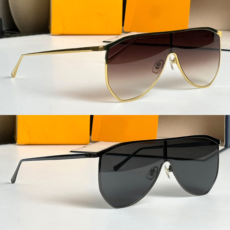 Mask Oversized Metal Sunglasses Women Men Vintage Luxury Designer Sunglasses Z1853E Outdoor Beach Goggles Anti-UV400 Sun Glasses With Box