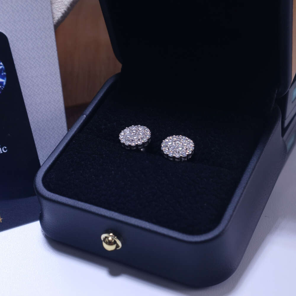 High Quality Hip Hop VVS GRA Certificated Luxury Hoop Wedding Ice with VVS moissanite Earrings - view 5