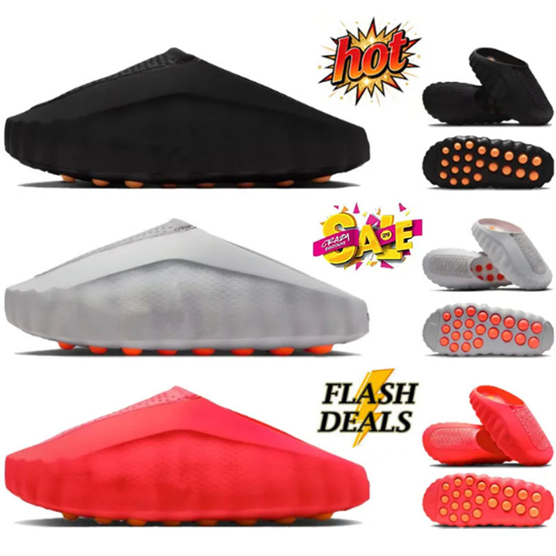 Desginer Mind 001 002 Slide Slides Mind001 Slippers Soft Rubber Tech Comfortable Sandals Mules Clog Black Red Bone Light Smoke Grey Men Women Summer Shoes 002