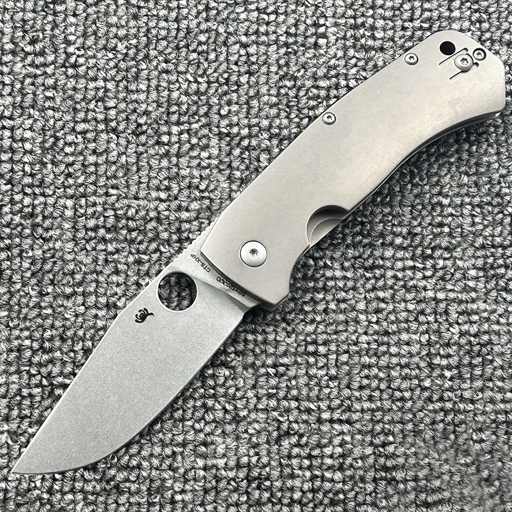 C186 Titanium Alloy Handle Folding High Hardness Outdoor Camping Wilderness Survival Pocket EDC Tool Knife