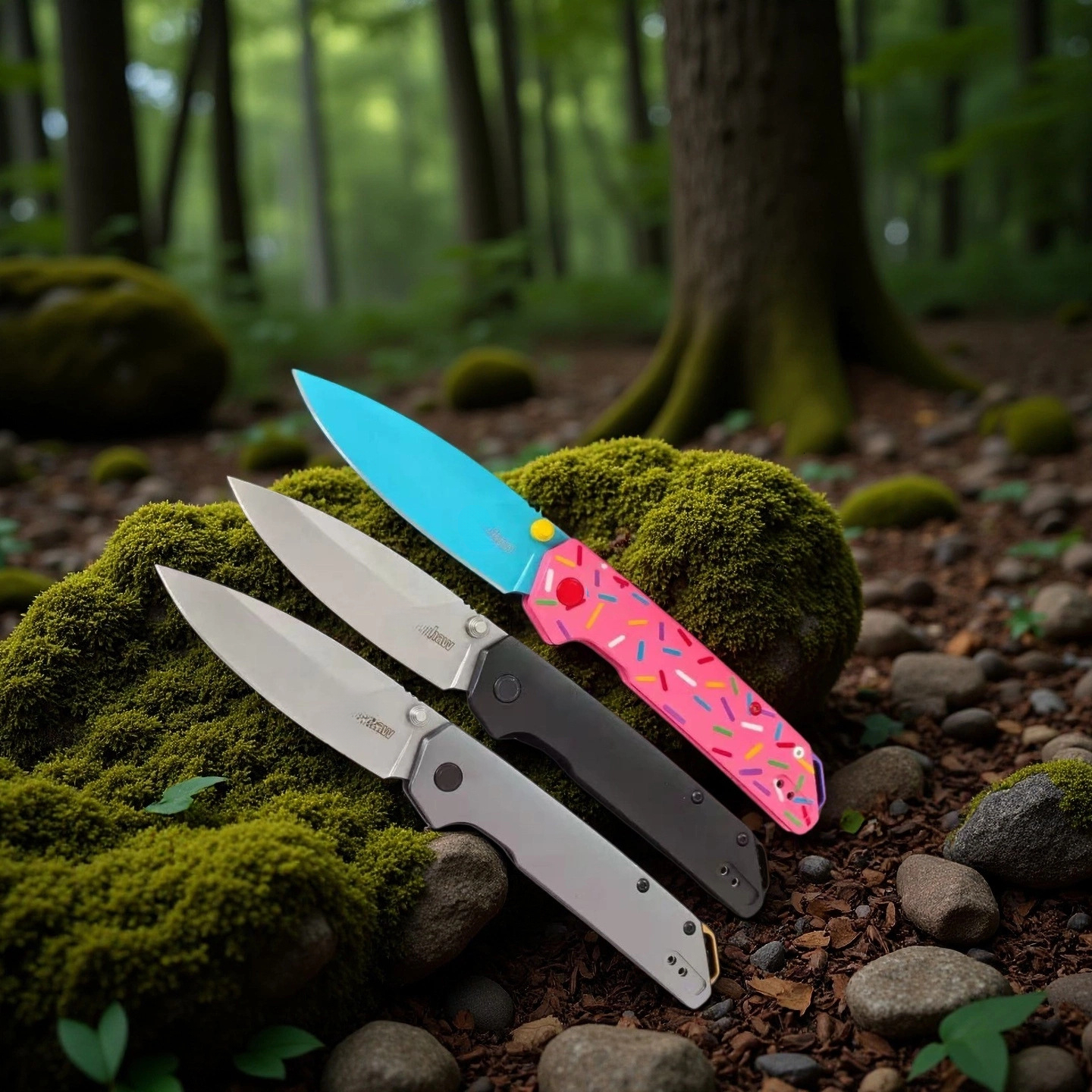 KS 2038 Aluminum Handles D2 Steel Blade Folding Pocket KnifeTactical Utility Knives Camping Survival EDC Tool