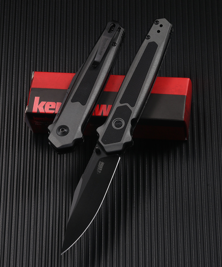 KS-7951 Outdoor Folding Knife 8Cr13Mov Black cleaning blade Portable Camping Survival Pocket Knife