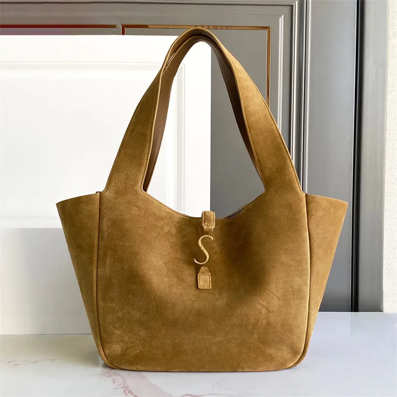 Suede Totes Designer Bag Luxury Mental Large Capacity Leather Handbag Fashion Classic Shopping Bag Letter Ladies Handbag