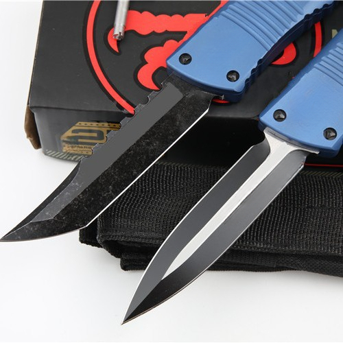Blue Handle Outdoor Folding Knife, Aviation Aluminum Alloy 6061 High Hardness D2 Pocket Knife