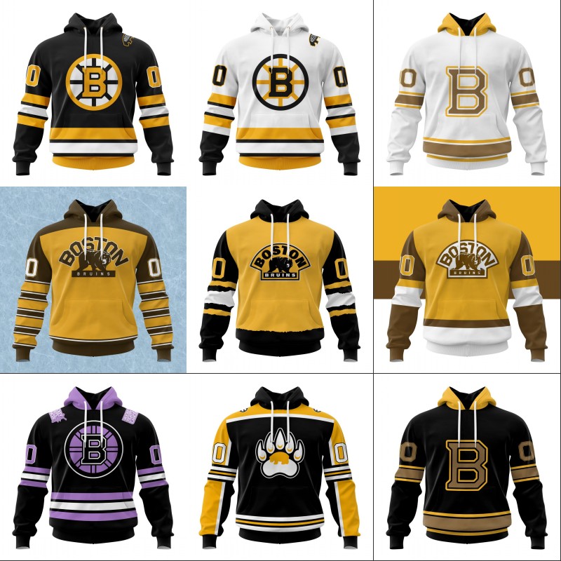 Bruins Pullover Sweatshirt David Pastrnak Morgan Geekie Charlie McAvoy Andrew Peeke Jeremy Swayman Tanner Jeannot James Hagens Poitras Hockey Jersey