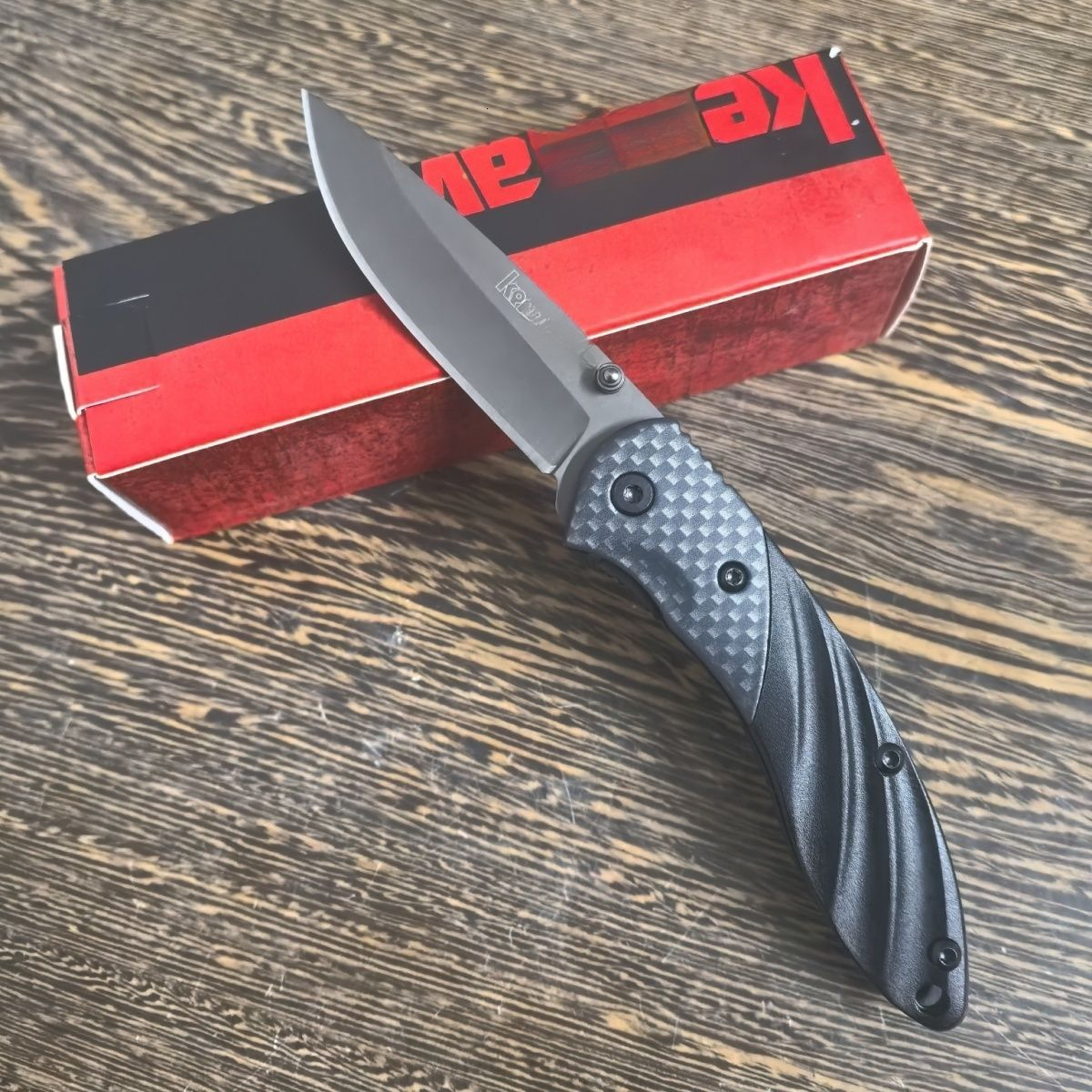 3700 camping outdoor portable pocket all-steel knife with handle, small folding fruit knife, high hardness