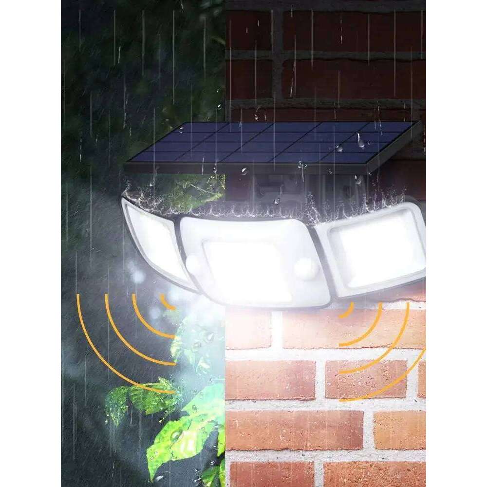 1200LM High Power Led Light Sunlight Powerful Outdoor Motion Sensor Solar Garden Street Patio Wall Yard Lamp
