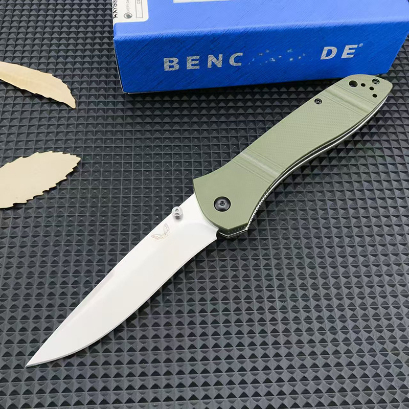 BM710 Folding Knife D2 Blade G10 Handle Outdoor Camping Hunting Kitchen Utility Fruit Tactical Survival Pocket Knives EDC Tools