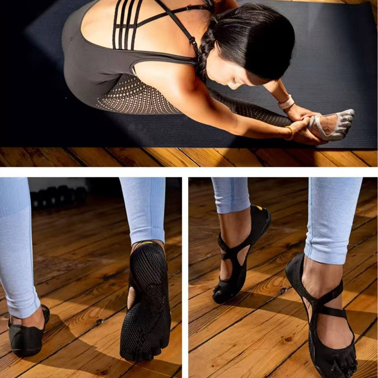 2026 new five finger shoes yoga Pilates women's sports shoes fitness dance open toe shoes casual walking shoes