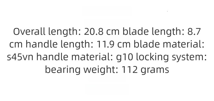 C81 Bearing S45VN G10 Handle Folding Knife High Hardness Outdoor Camping Wilderness Survival Pocket Tool Pocket Knife