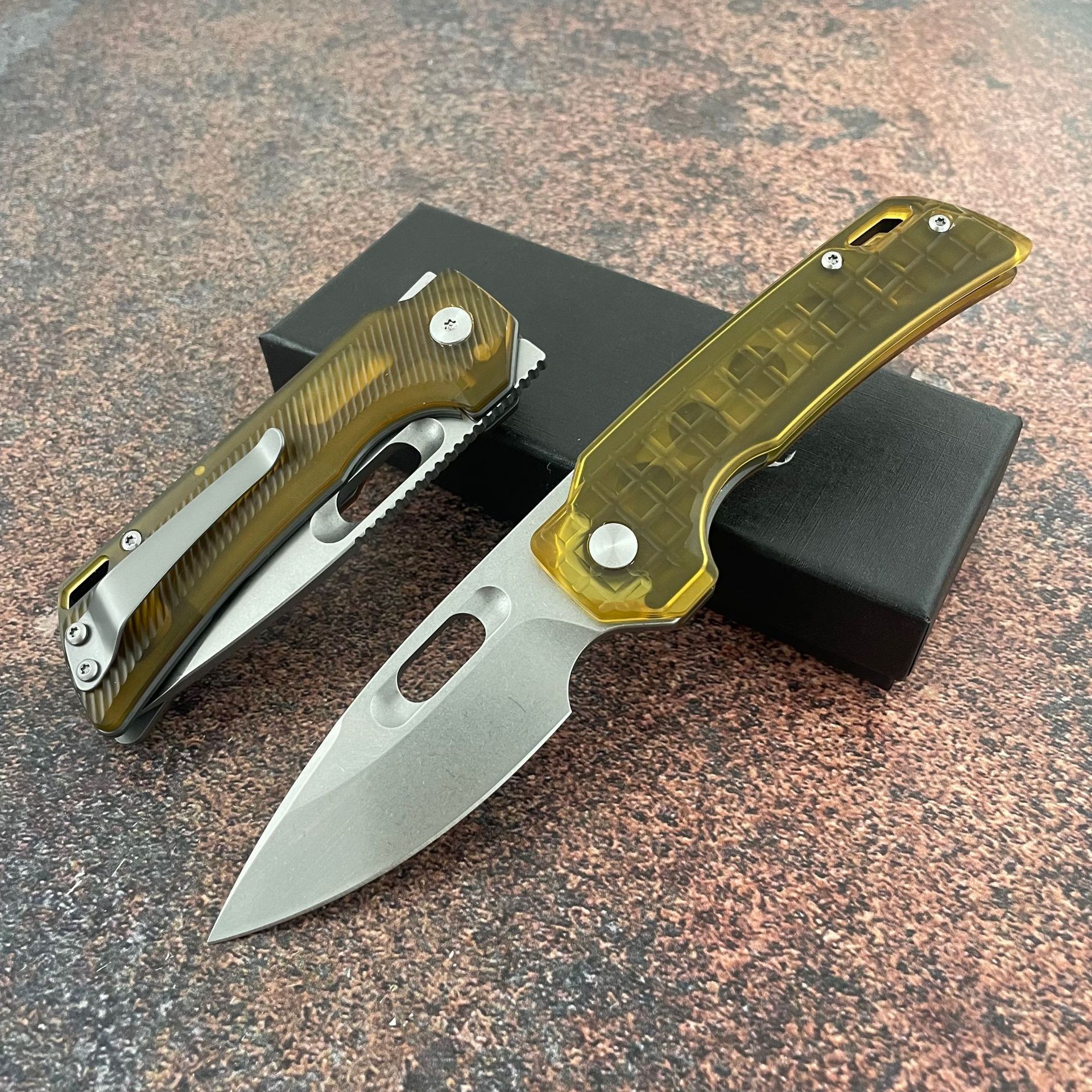 Folding Knife D2 Steel High Quality PEI Handle Outdoor Survival Camping Portable Knife