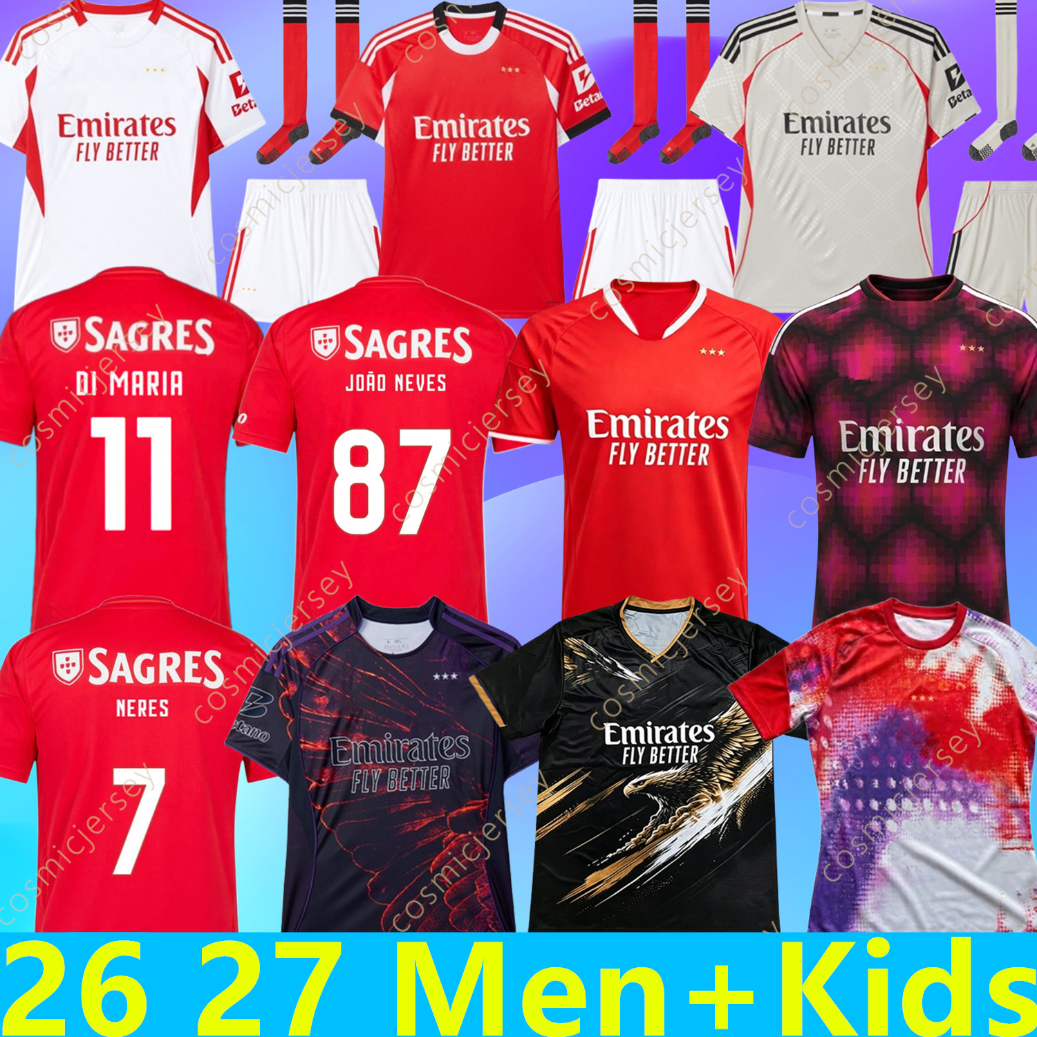 2025 2026 2027 BeNfIcAS AKTURKOGLU Di Maria Soccer Jerseys Special KOKCU PAVLIDIS shirts kids kits AMDOUNI AURSNES BARREIRO FLORENTINO A.CABRAL football uniforms
