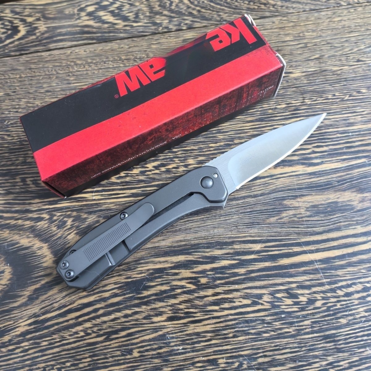 KS 3870 Amplitude Assisted Flipper Knife 8Cr13Mov Blade 420 Steel Gray Handle Self-defense Utility Hunting Folding Knife
