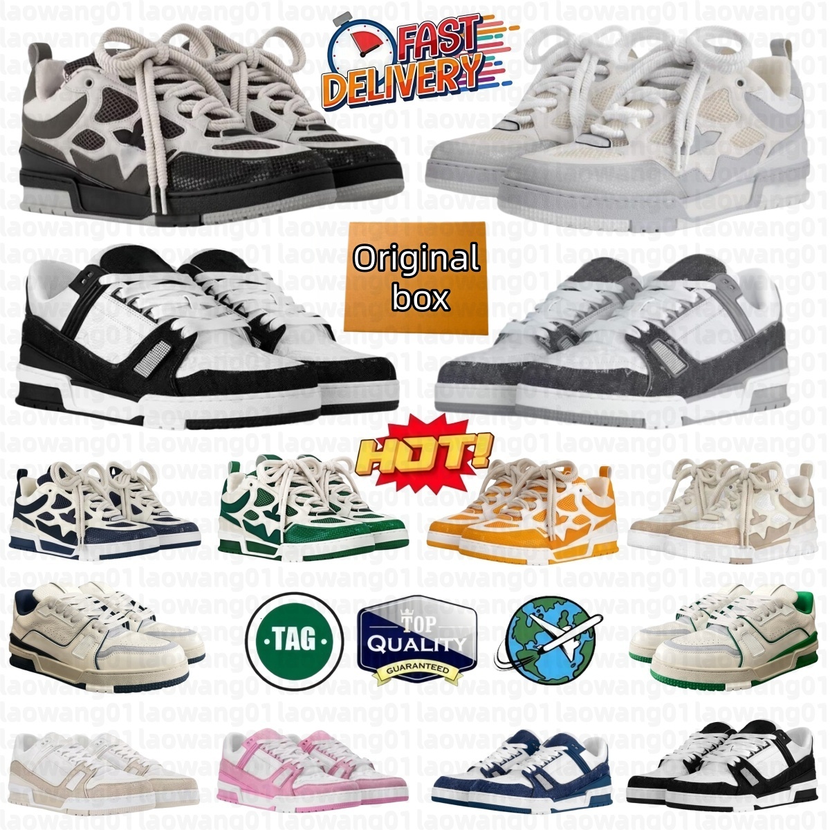 Skate shoes designer sneakers luxury mens trainers sneaker casual shoes runner shoe outdoor leather flower skates tennis shoes women fashion men shoes size 36-46