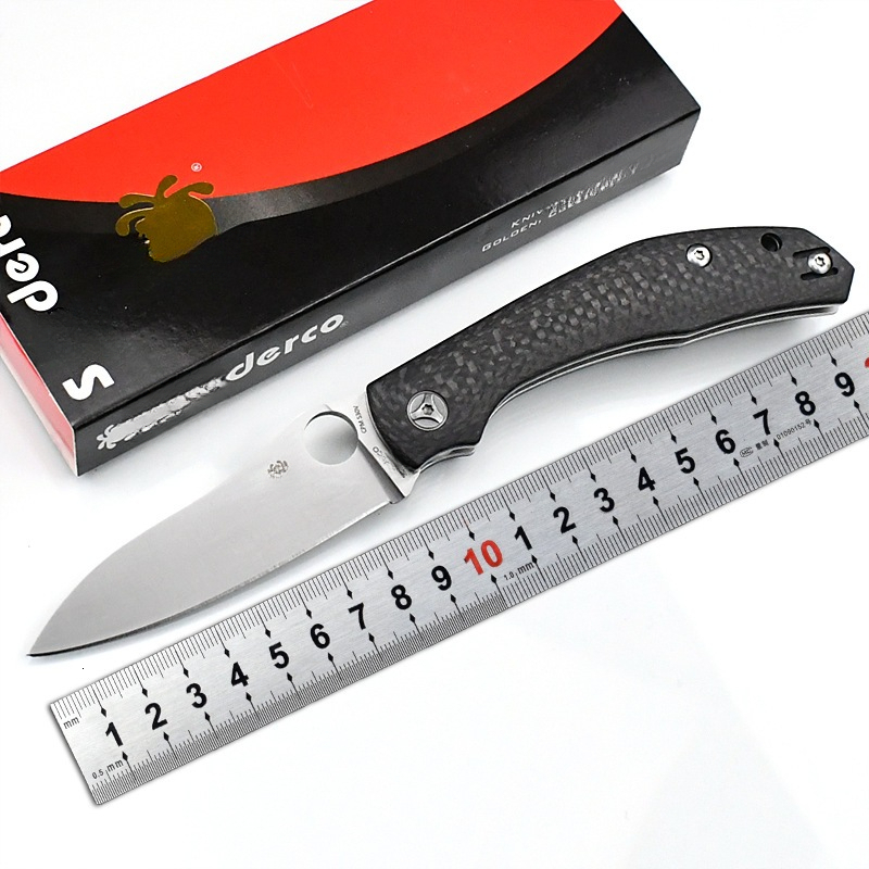 C241 Pocket Folding Knife Logo S30V Blade Carbon Fiber Handle Camping Outdoor Fishing Hunting EDC Kitchen Fruit Knife Tool Pocket Knife
