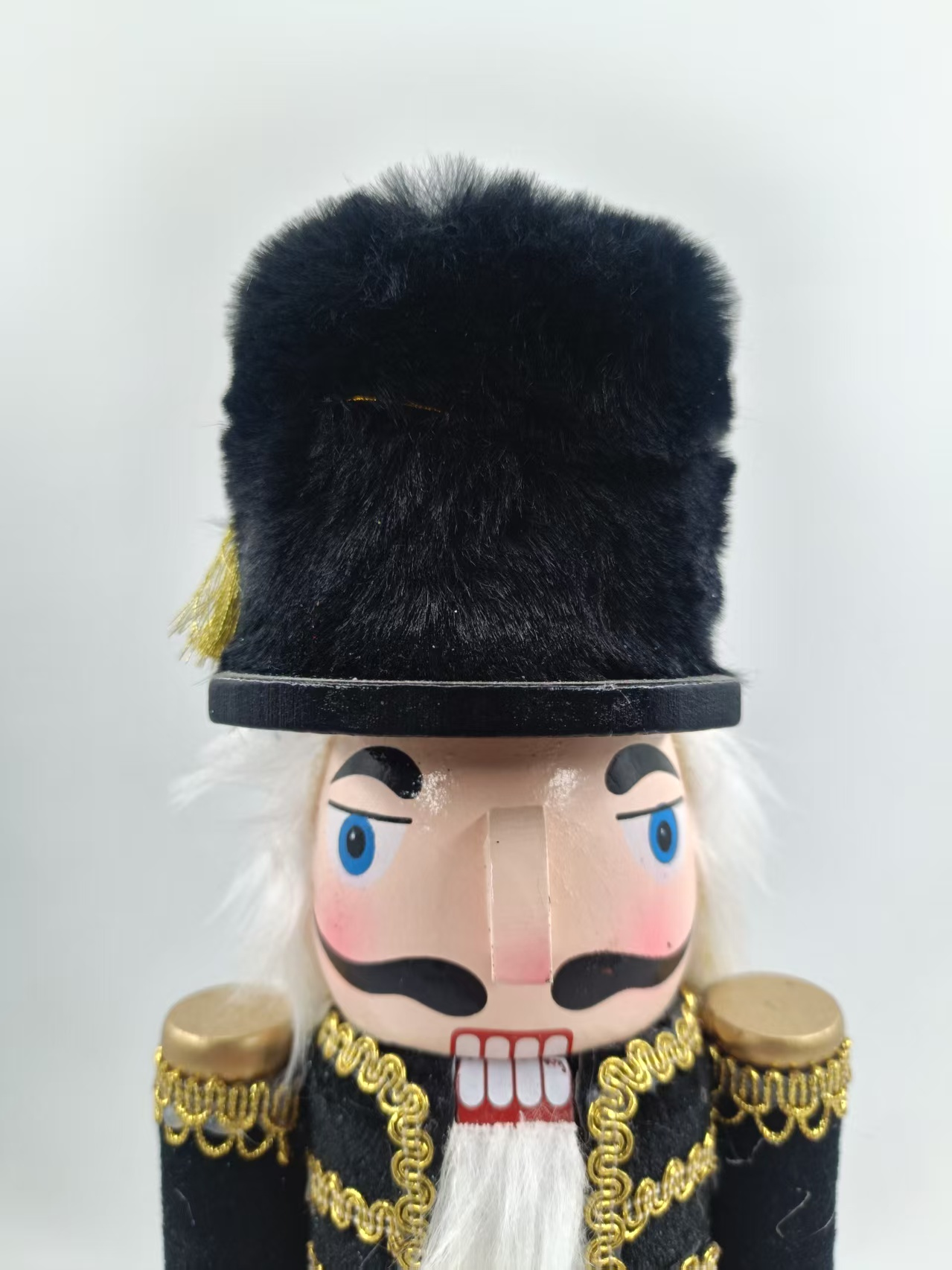 Black & Gold Drummer Nutcracker Christmas Holiday Tabletop Ornament