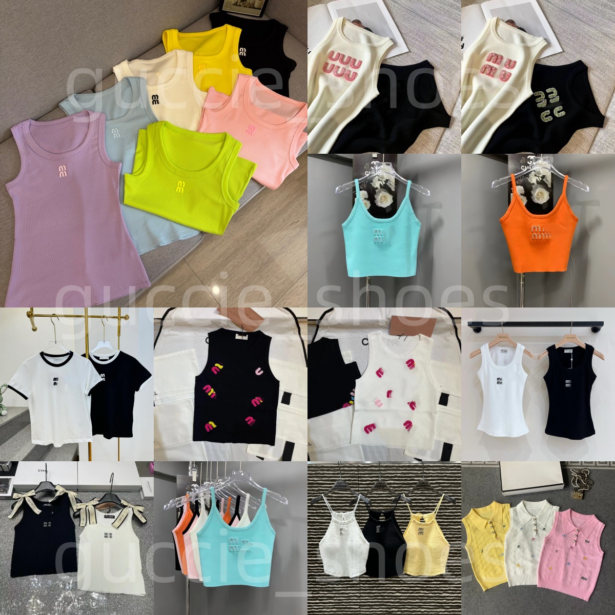 Designer Women's Top Camis Tank Top Lowe Clothes Knits Designer Embroidery Knitted Vest Sleeveless Breathable Cropped Tops 100% Cottons