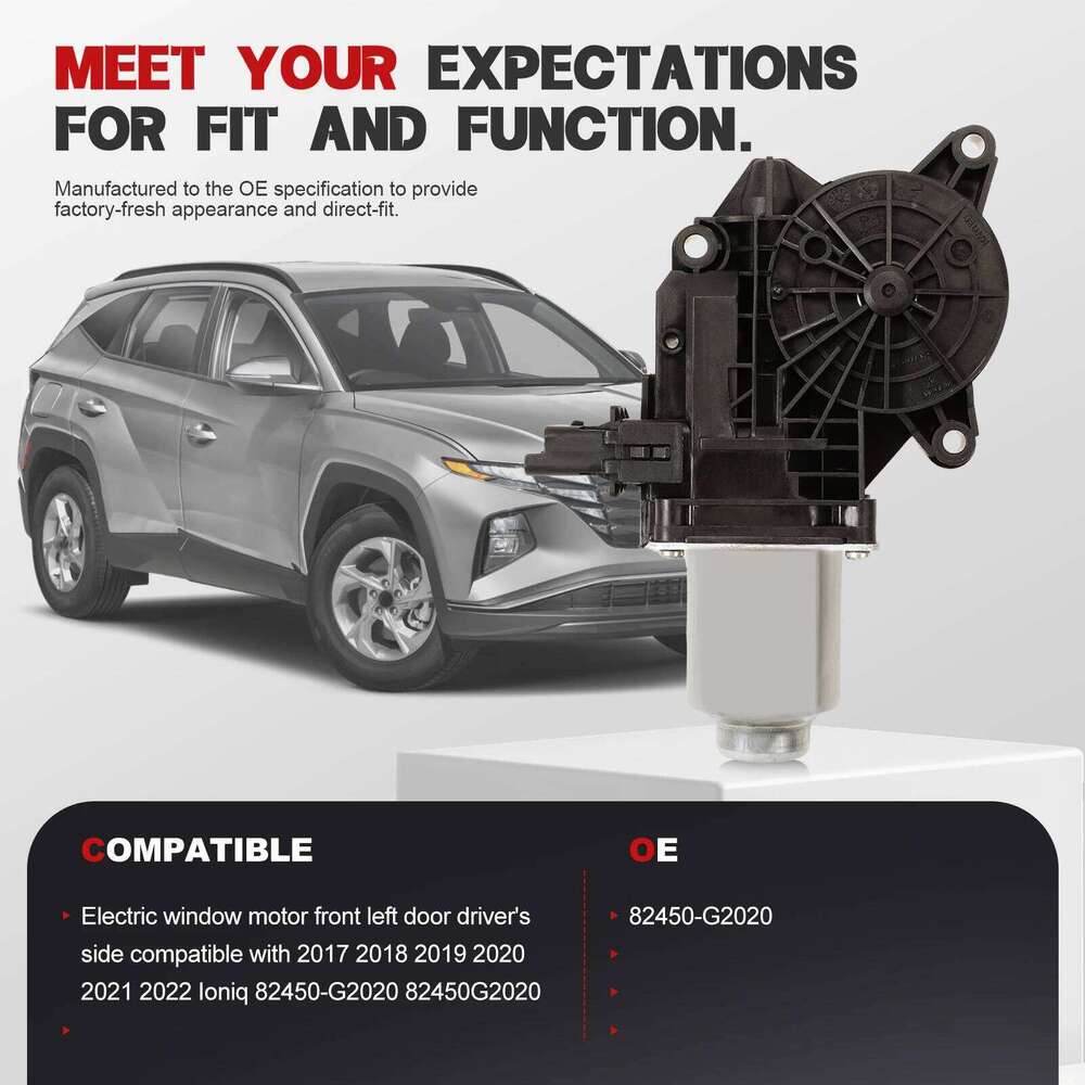 82450G2020 Car Window Motor Left for Hyundai Ioniq 2017-2022 82450-G2020 Front Driver Side - view 3