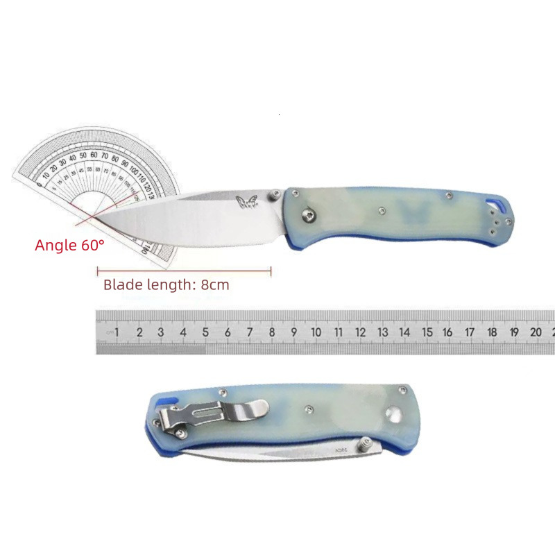BM Bugout 535 Folding Knife 8C13Mov Blade G10 Handle Integrated Multi-purpose Kitchen Utility Knife with Blades Safety Utility Pocket Knife