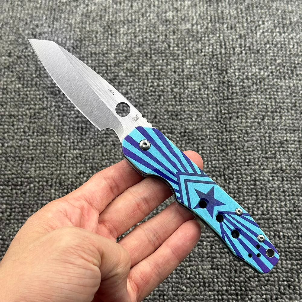 C240 Donut/3D Printed G10 Handle Folding Outdoor Camping Wilderness Survival Tool Knife Pocket Knife