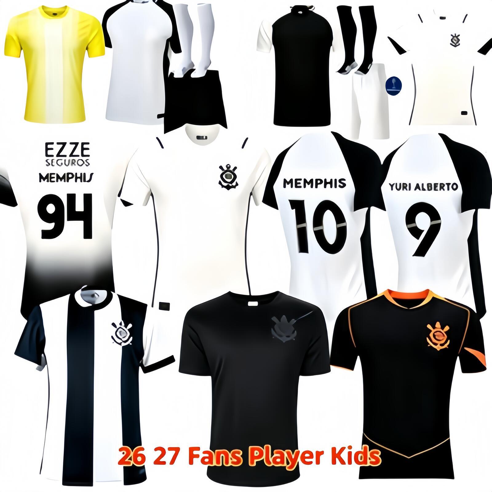 25 26 corinthias jersey 2025 2026 de futbol YURI ALBERTO GUSTAVO GIULIANO GARRO CAETANO WESLEY CASSIO PAULINHO Memphis Timao Soccer Jerseys CorinthiansS 16-2XL