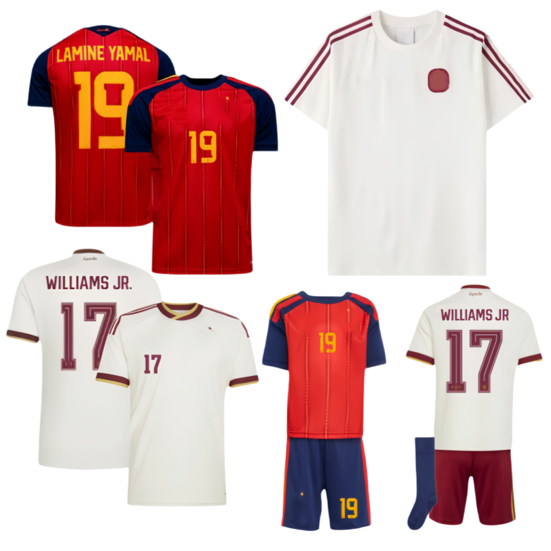 2026 World Cup SPAIN Soccer Jerseys PEDRI GAVI LAMINE YAMAL MORATA Carvajal OLMO FERRAN RODRIGO Jersey SPANISH Men Kid Kit Football Shirt Fan Player