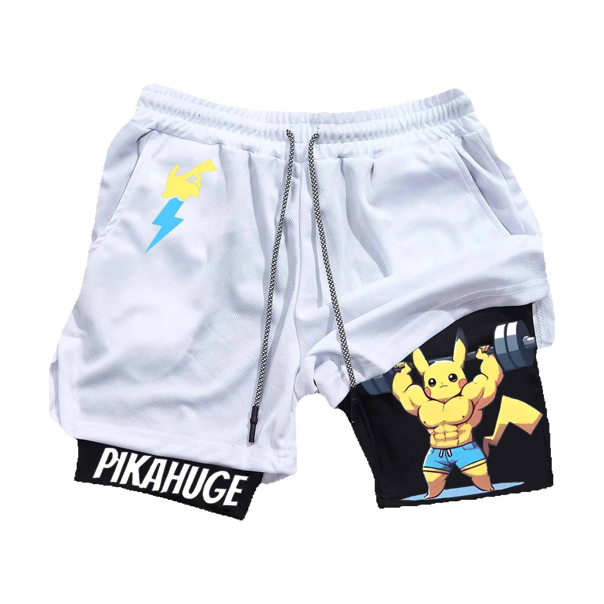 PokeMon Fitness Pikachu Shorts For Men And Women Couple