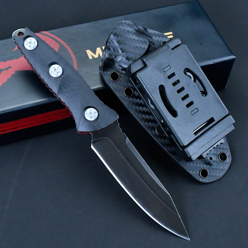 Fixed Blade Knife High Hardness 8Cr13Mov Steel with G10 Handle Multi-Purpose Camping Survival Outdoor Tool
