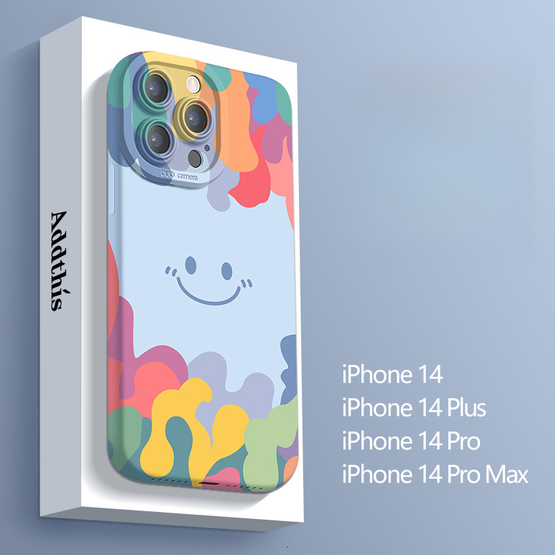 Full Screen Smiley Face Compatible with Apple 17 Phone 14 Plus Soft Case 12 Cute 16 Pro 11 Export 15 XS 7 Eye