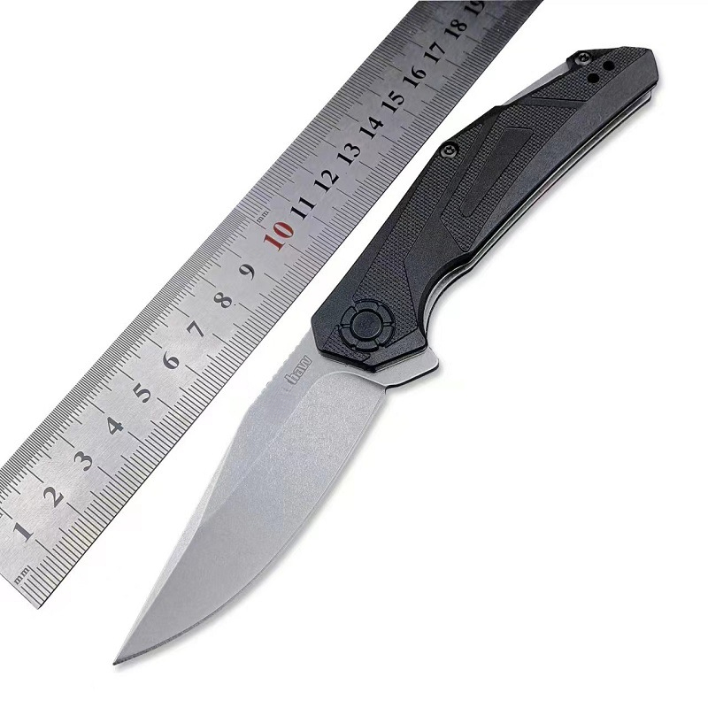 KS 1370 Folding Knife 8Cr13Mov Steel Blade Nylon Composite Carbon Fiber Handle Portable Household Fruit EDC Carry-Along Tool Knife