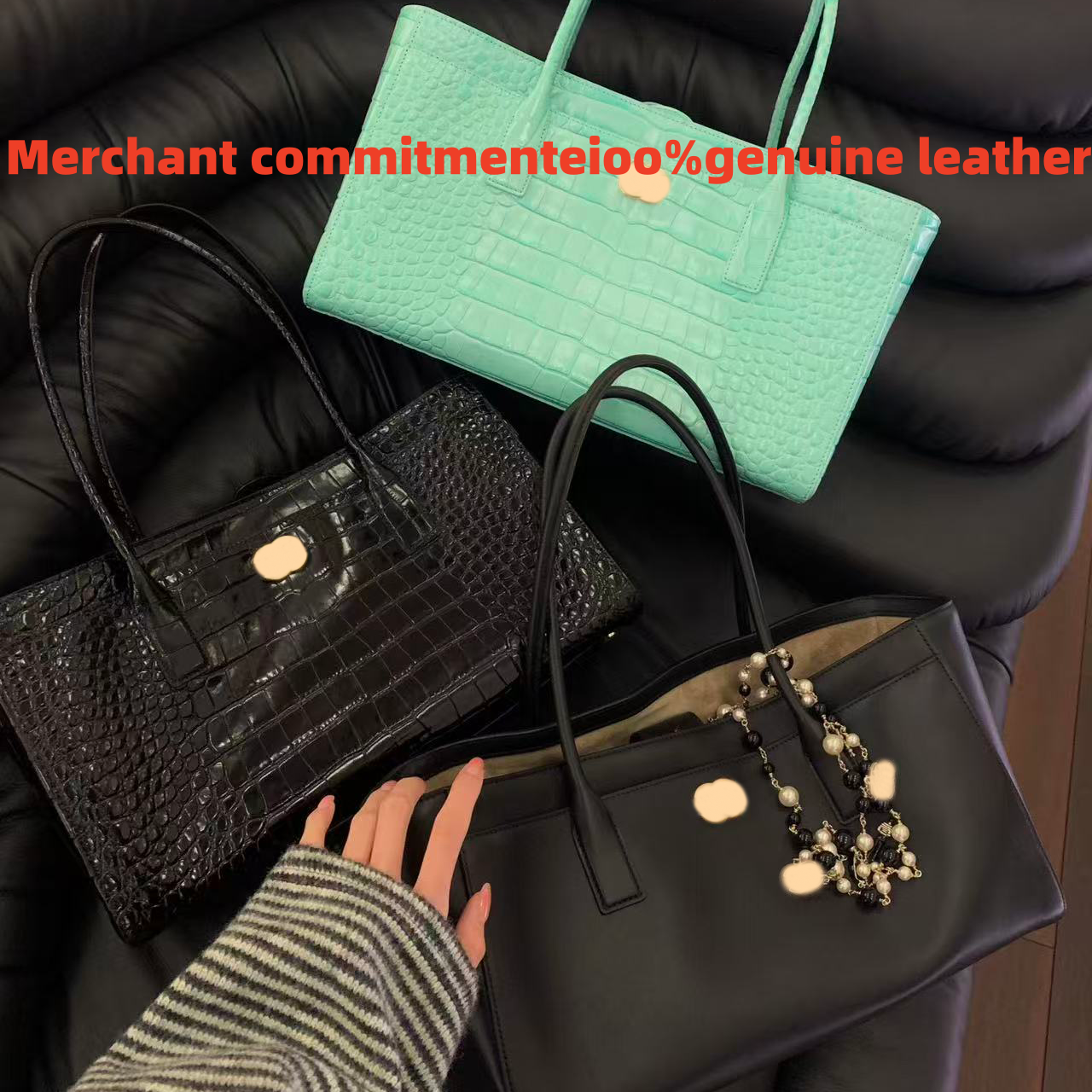 Top quality 26ss new Mint green Designer hand bags Wallets 26 Spring and summer season leather tote bag 25hobo quilted bag fashion Shoulder Bag high capacity 3 sizes