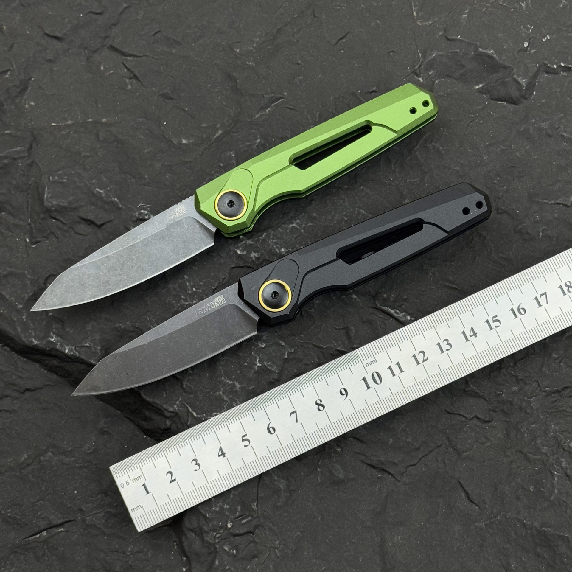 KS 7550 Launch 11 Multifunctional Carving Knife 2.75 "CPM-154 Steel Blade Outdoor Hunting Knife for Camping and Wilderness