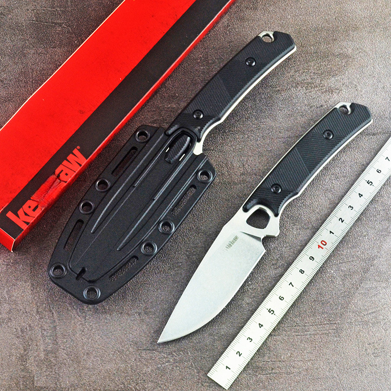 KS 2048 Fixed Blade Knife 8Cr13Mov Blade Nylon Fiber Handle Outdoor Pocket Knife EDC Camping Hunting Survival Military Tools