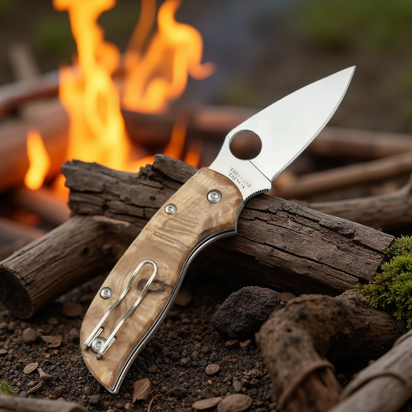 C152 Wood Handle Outdoor Folding High Hardness Camping Portable Pocket Tool Knife Pocket Knife